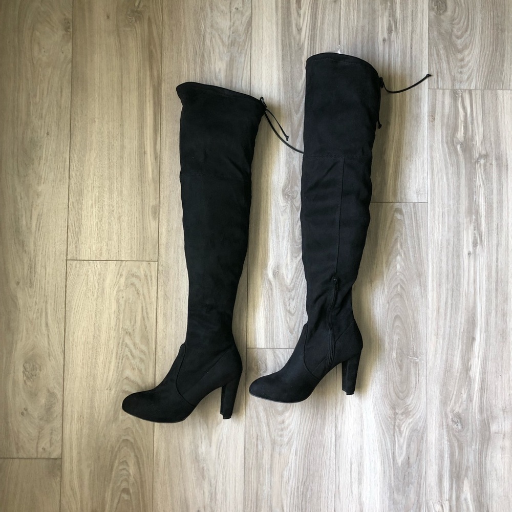 Faux suede over-the-knee boots | Thigh-high boots